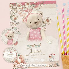 Kit Imprimible Osita Lisa _ Coleccion Bosque Vintage - comprar online