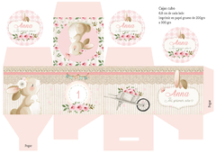 Kit Imprimible Conejita Acuarela rosa - comprar online