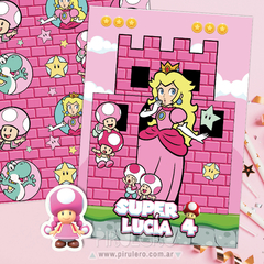 Kit imprimible Princesa Peach Super Mario Bros Rosa