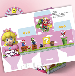 Kit imprimible Princesa Peach Super Mario Bros Rosa - tienda online