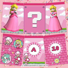 Imagen de Kit imprimible Princesa Peach Super Mario Bros Rosa