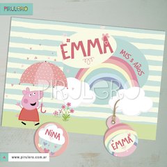 Kit Imprimible Peppa Pig Lluvia de amor y arcoiris en internet