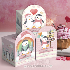 Kit imprimible Pinguinos rosa Winter Wonderland
