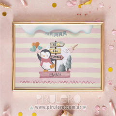 Kit imprimible Pinguinos rosa Winter Wonderland - tienda online