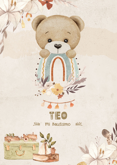 Kit Imprimible Oso Teddy_acuarela y arcoiris en internet