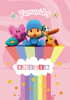 Kit imprimible Pocoyo - Arcoiris rosa - comprar online