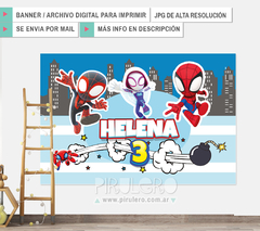 Banner Imprimible Spidey and his amazing friends mod 1