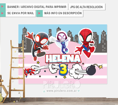 Banner Imprimible Spidey and his amazing friends mod 2