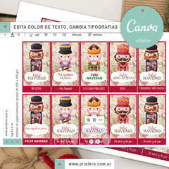 Tags Navidad Cascanueces_Canva editable en internet