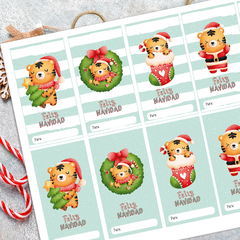 Etiquetas Tags Imprimibles Navidad - Tigre en internet