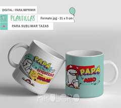 Plantillas Imprimibles Tazas - Día del Padre - Flork meme - comprar online