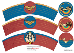Imagen de Kit imprimible Mujer Maravilla, Wonder Woman