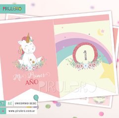 Kit imprimible Unicornio y arcoiris - tienda online