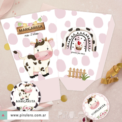 Kit Imprimible Vaca - Vaca Lola Rosa - comprar online