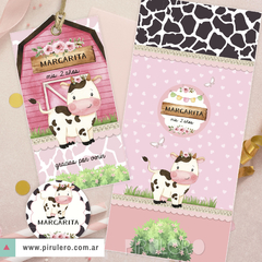 Imagen de Kit Imprimible Vaca - Vaca Lola Rosa