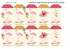 Kit Imprimible Flamenco Rosa