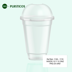 TAPA DOMO DE VASO PET 10 Y 12 ONZ PAQ X 25 UND Ref-Bel 1157 - 1155 - comprar online