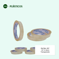 CINTA ADHESIVA TRANSPARENTE 1/2"  (1,2 cm)x50MTS Ref-Bel 267 - comprar online