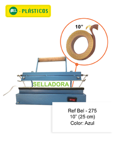 Selladora de Bolsas Plásticas 10" (25 cm) Ref Bel - 275