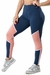 Calca Legging com Recorte Curvo e Presponto Galao Marinho Rosa - comprar online