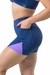 Shorts fit recorte lateral MCF474 AzulMarinhoC/Lilas - comprar online