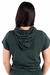 Camiseta Cropped Com Touca Manga Curta Verde Militar na internet