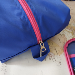 Combo viajero Azul Francia / Fucsia - comprar online