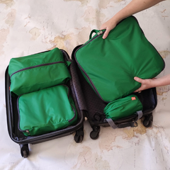 Set para organizar las valijas Verde Benetton y Gris - 4 piezas en internet