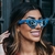 Óculos de Sol Laís Azul Espelhado - comprar online