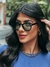 Óculos de Sol Jamile Preto com Azul - comprar online