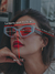 Óculos de Sol Lenilda Branco com Rosa na internet