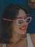 Óculos de Sol Fairy Branco Transparente na internet