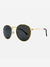 Óculos de Sol Round Preto c/ Dourado na internet