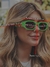 Óculos de Sol Veronica Verde Neon na internet