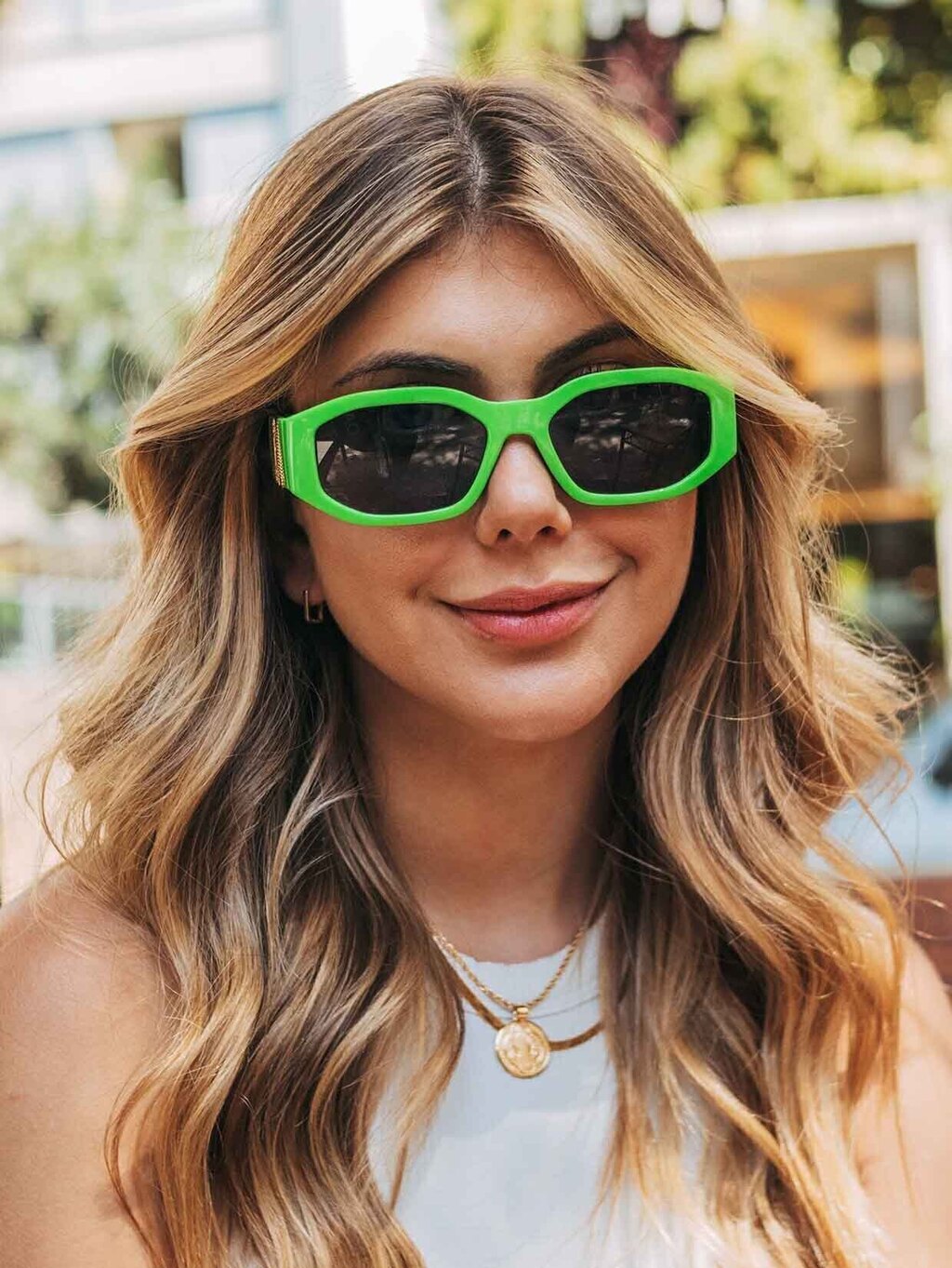 Óculos de Sol Veronica Verde Neon