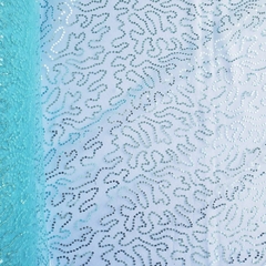 Tecido Tule Bordado com Paetê Caminho sem fim Verde Tiffany na internet