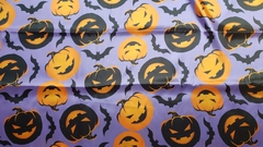 Tecido Cetim Halloween Abóboras/morcegos - loja online