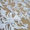 Tecido Tule Bordado 3D Floral Branco 02 na internet