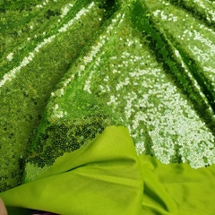 Tecido Malha Bordado com Paetê Fashion Verde Cítrico - Tecidos Baratos - Compre e receba em casa.