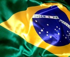 Bandeira do Brasil em Cetim - comprar online