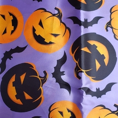 Tecido Cetim Halloween Abóboras/morcegos na internet