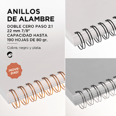 Anillos de alambre 2:1 (22 mm) - comprar online