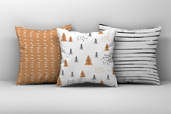 3 Capas de Almofada de Natal 45cm Decoração Sofá