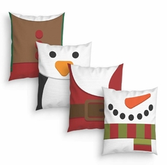 Kit 4 Capas de Almofadas Decorativas Natal Bichinhos - comprar online