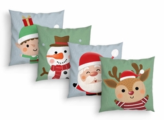 Kit 4 Capas Almofadas Decorativas 45cm Natal Papai Noel Md30 - comprar online