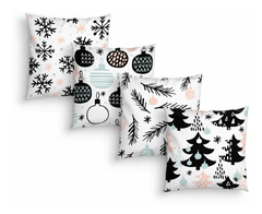 Kit 4 Capas Almofadas Decorativa 45cm Natal Mod154 Cute - comprar online