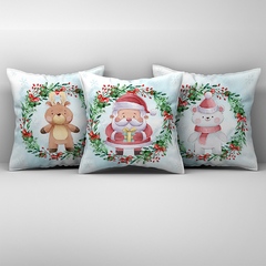 3 Capas de Almofada 45cm Decoração Natal Papai Noel Henna - comprar online