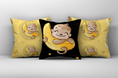 Kit 3 Capas de Almofadas Decorativas Infantil Macaquinho 129