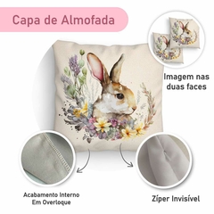 Kit 4 Capas Almofadas Decorativas Páscoa Coelhos Vintage na internet