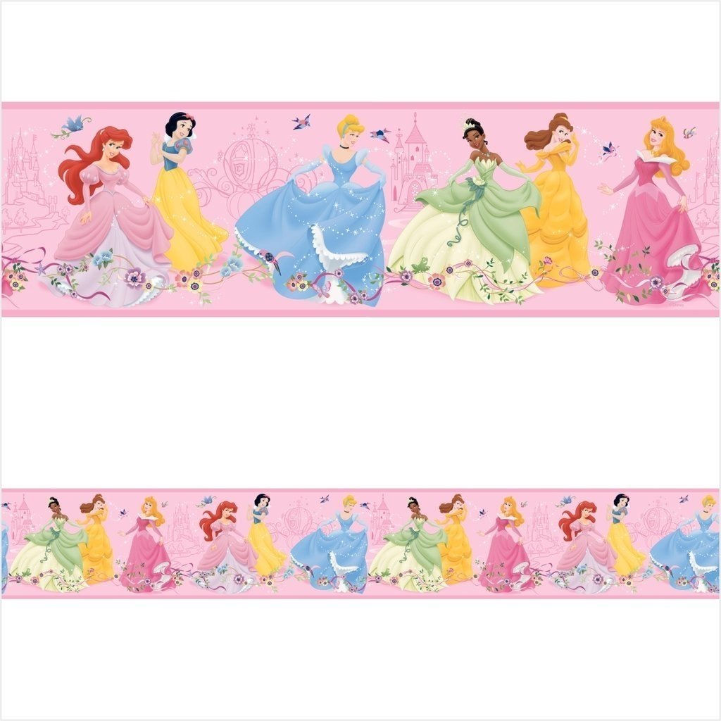 02 Faixa Border Adesivo Quarto Princesa Disney Papel Parede